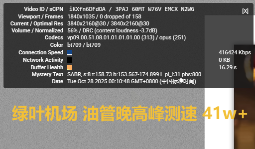 绿叶/LinkCube 晚高峰新加坡节点油管测试41w+